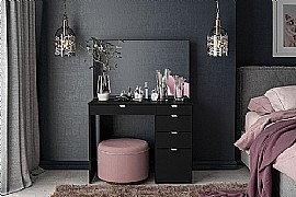 Ava 5 Drawer Dressing Table - Black